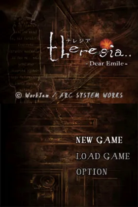 Theresia.. - Dear Emile (Japan) screen shot title